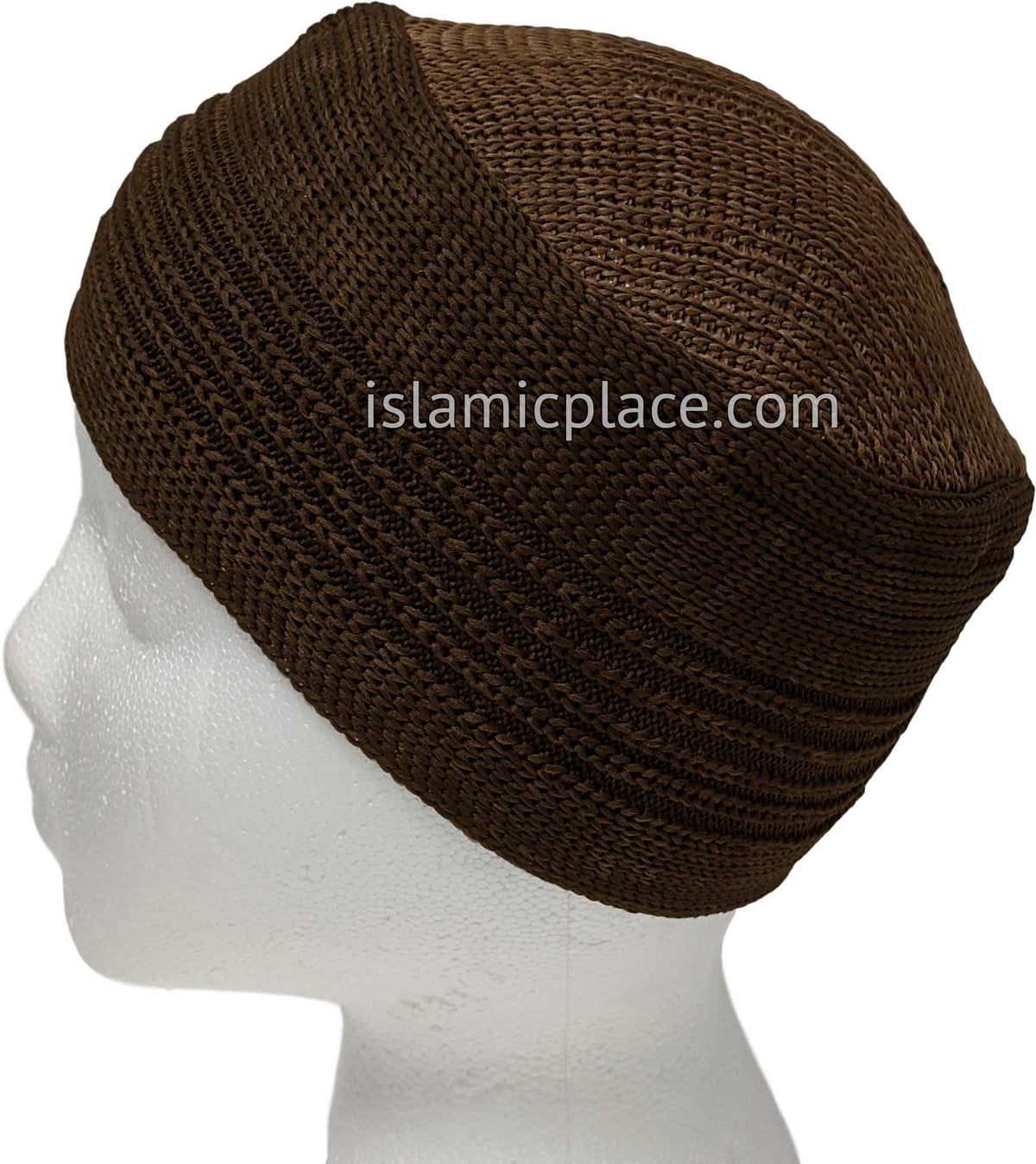 Brown - Elastic Knitted Indonesian Solid Kufi (original style)