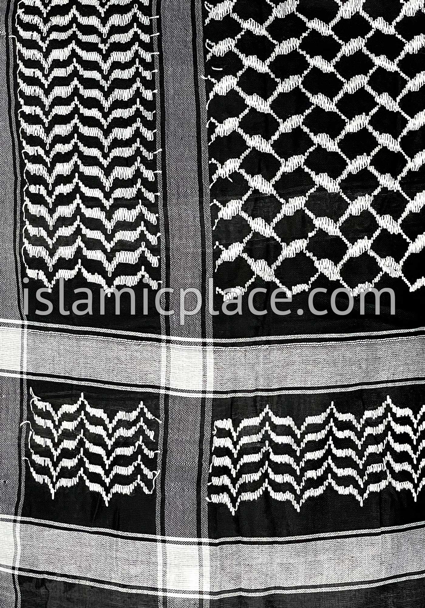 Black & White - Traditional Style Men Scarf Kifaya