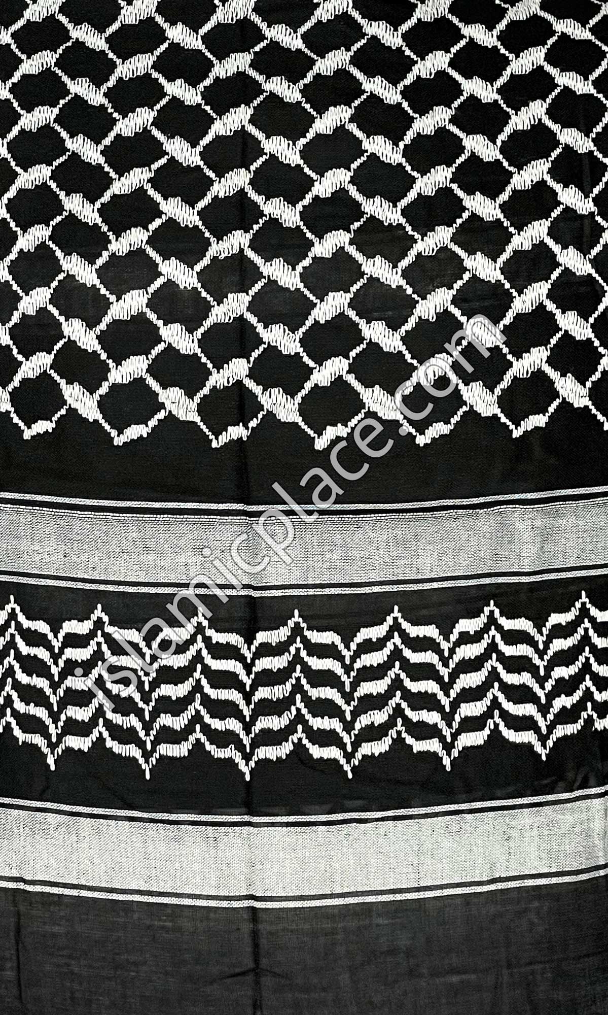 Black & White - Traditional Style Men Scarf Kifaya