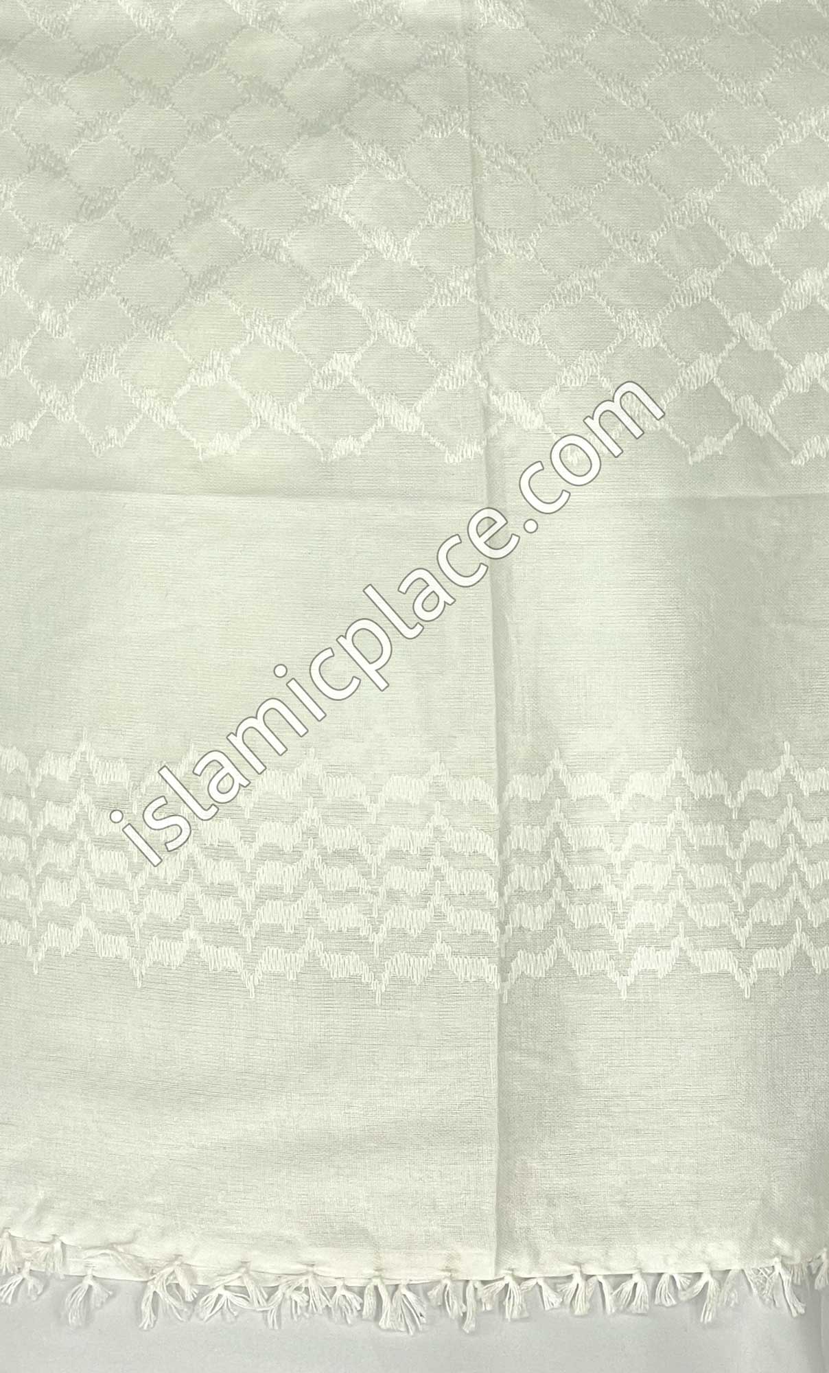 White on White - Traditional Style Men Scarf Kifaya