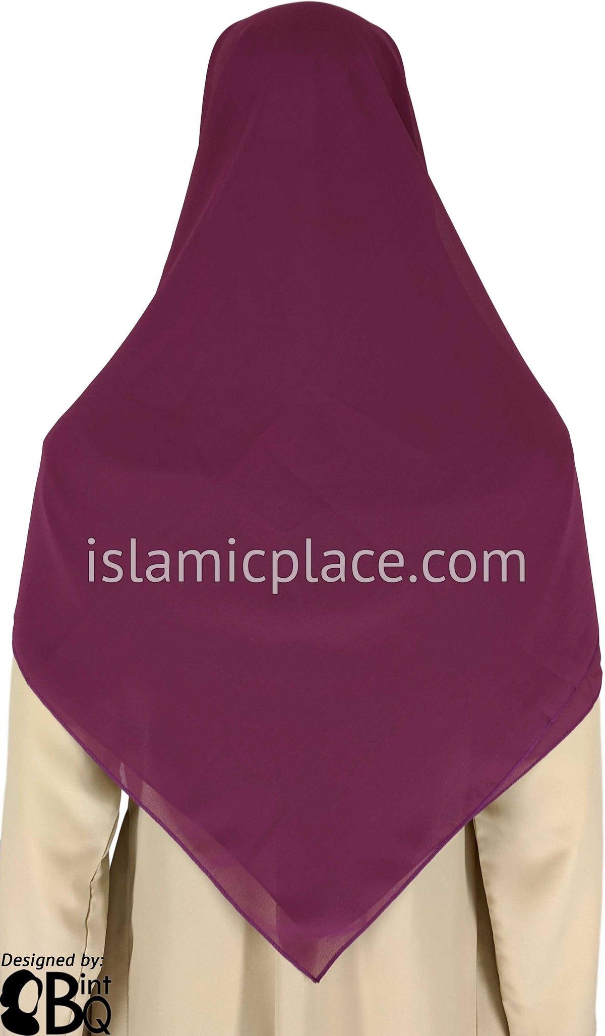 Plum - Georgette 45&quot; Square Khimar