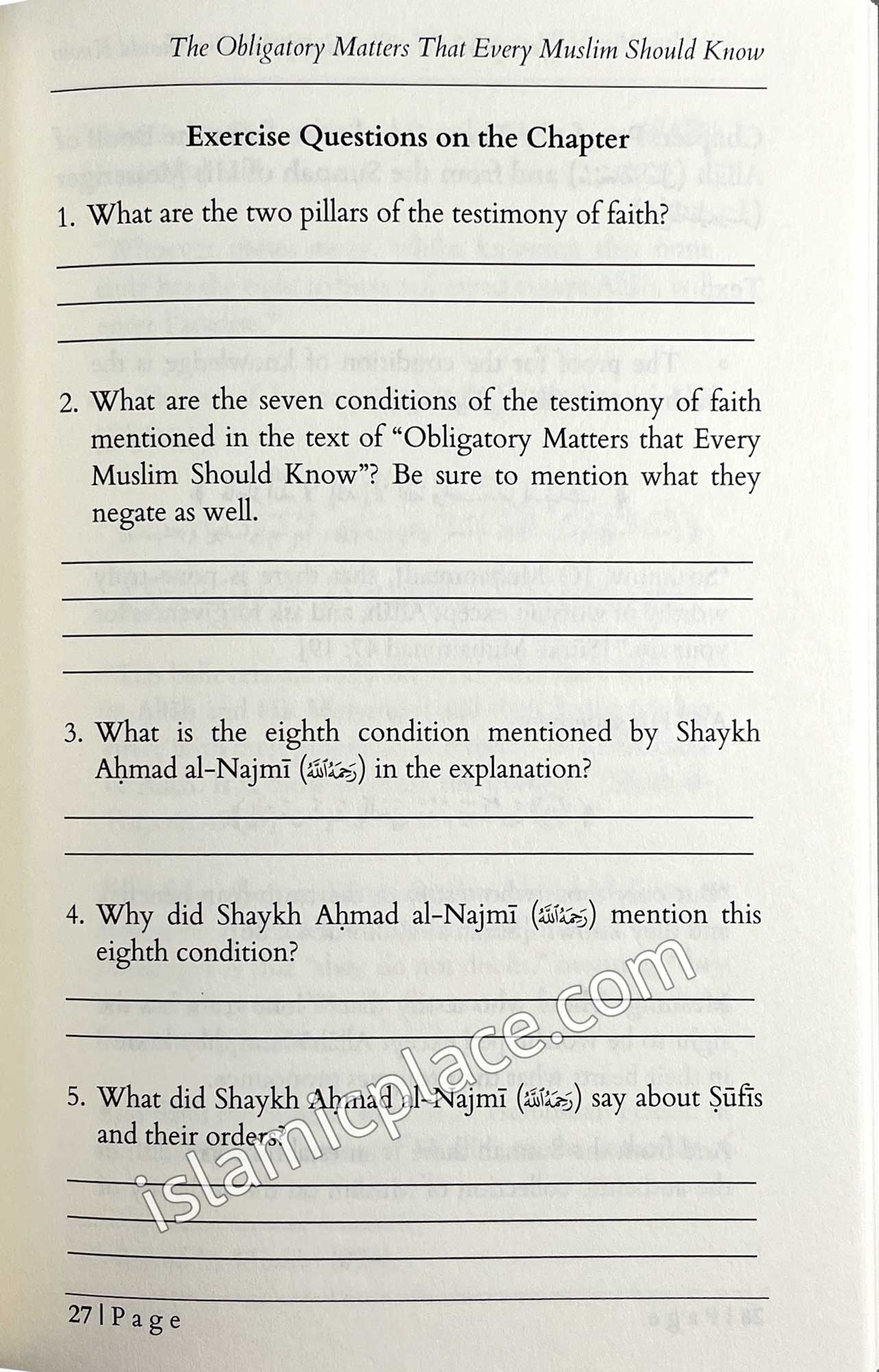 al-Wajibat - The Success Granted By The Oft-Forgiving Lord in Explanation of The Obligatory Matters That Every Muslim Should Know