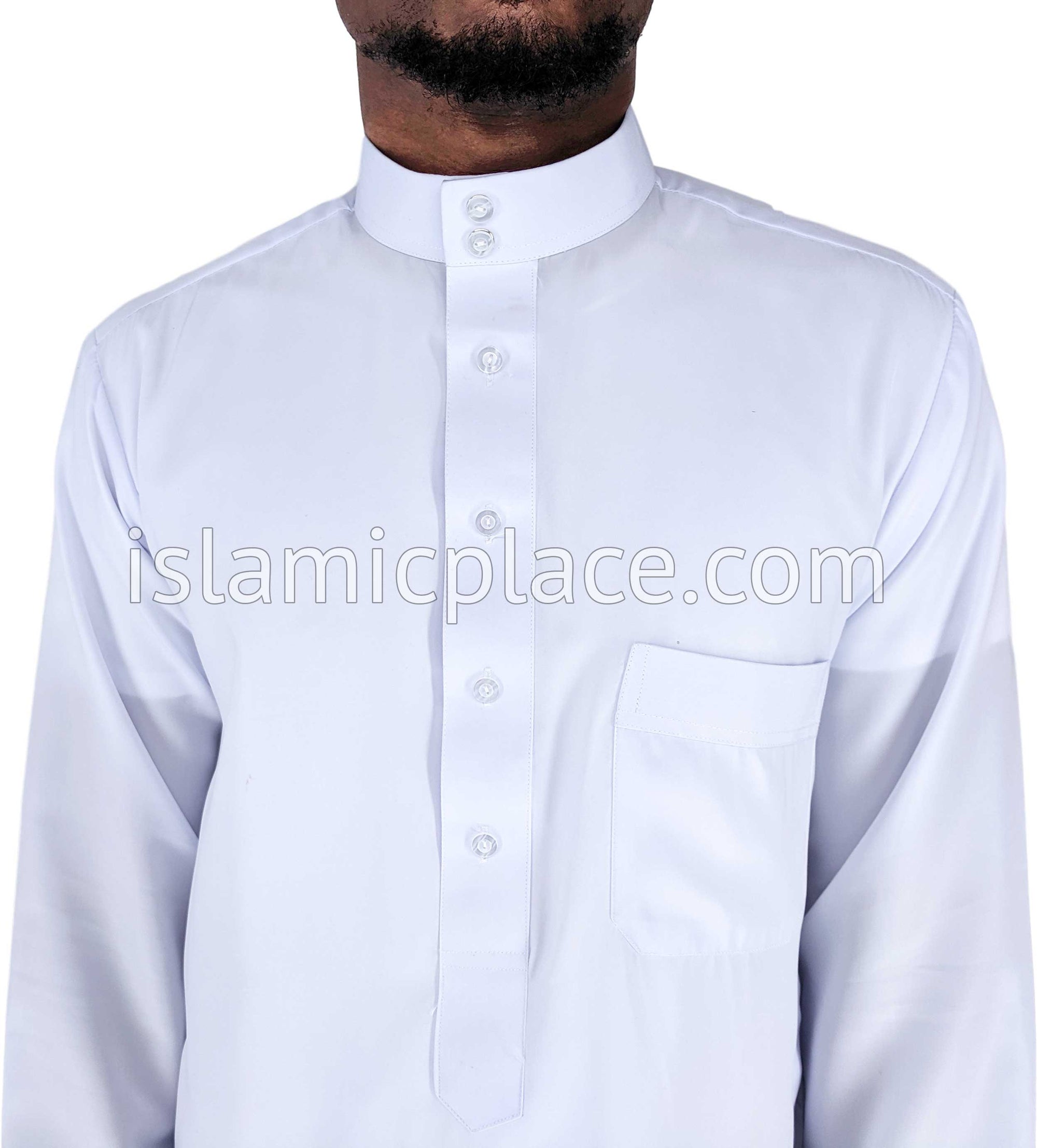 White - Saudi Daffah Style Men Thob