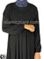 Black - Sumera Chic Abaya with Baby Doll Inspired Pleats by BintQ - BQ275