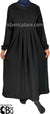 Black - Sumera Chic Abaya with Baby Doll Inspired Pleats by BintQ - BQ275