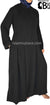 Black - Nasirah Line of Buttons Style Abaya by BintQ - BQ282-b