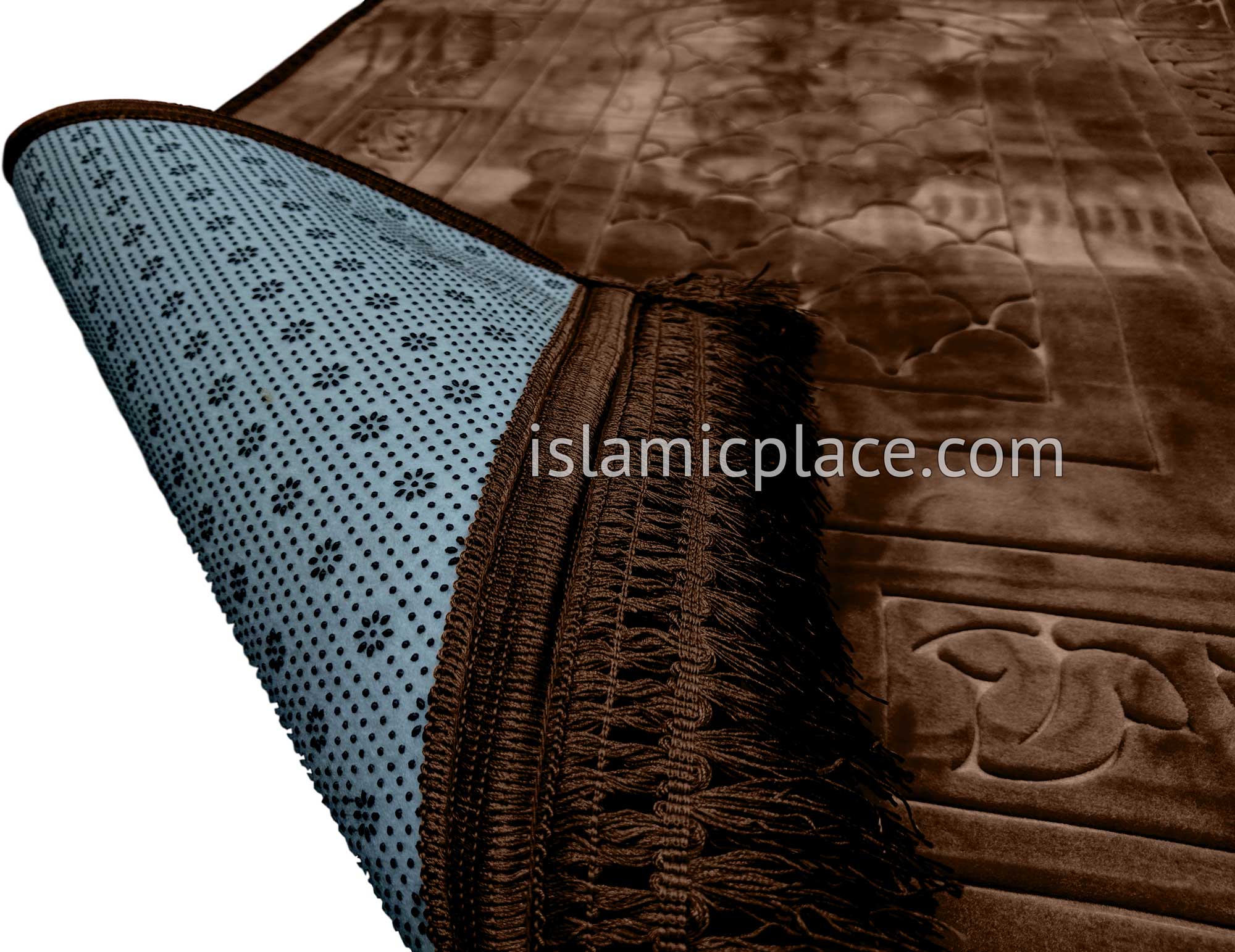 Brown - Orthopedic Padded Foam Cushion Luxurious Prayer Rug