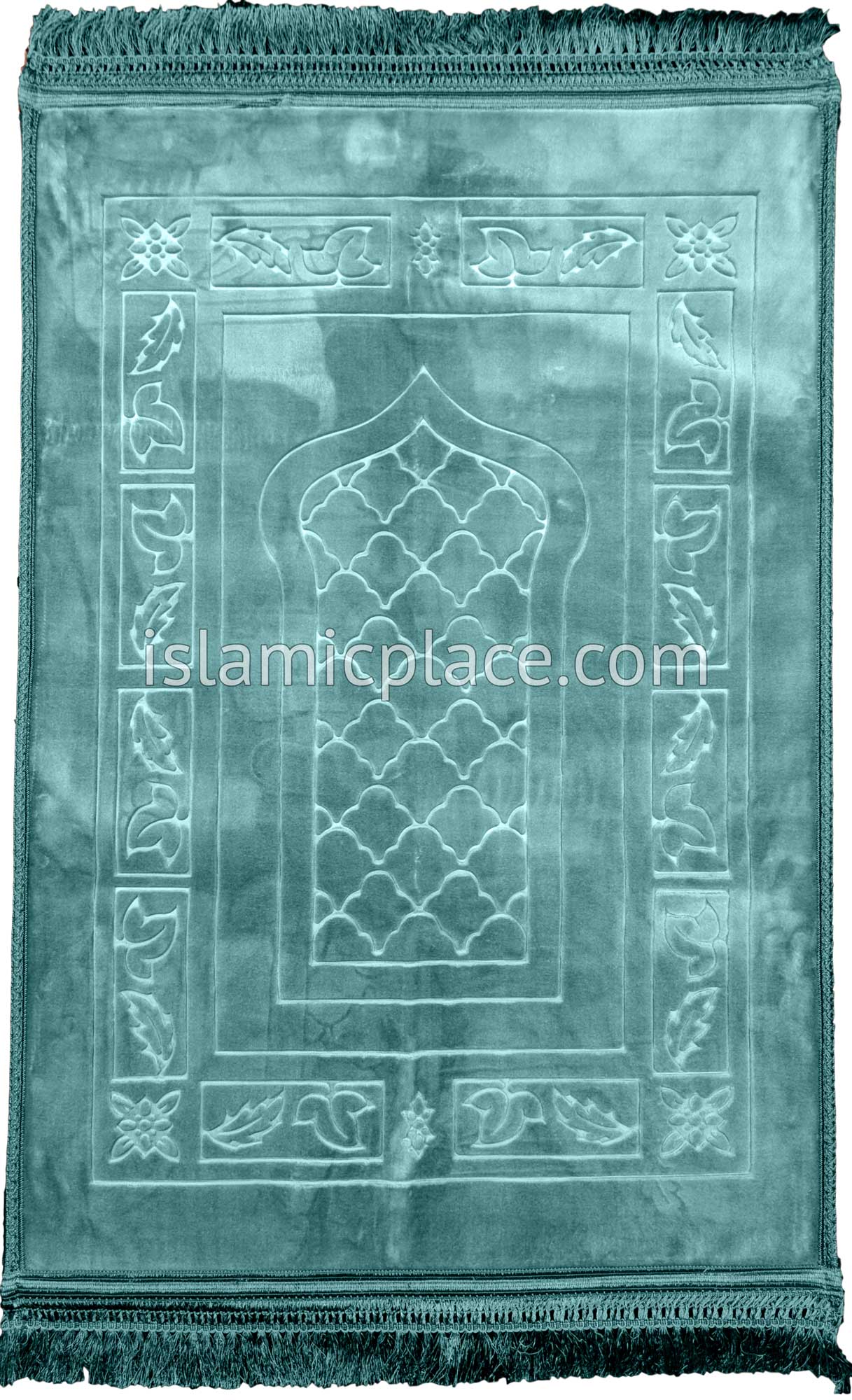 Teal Blue - Orthopedic Padded Foam Cushion Luxurious Prayer Rug