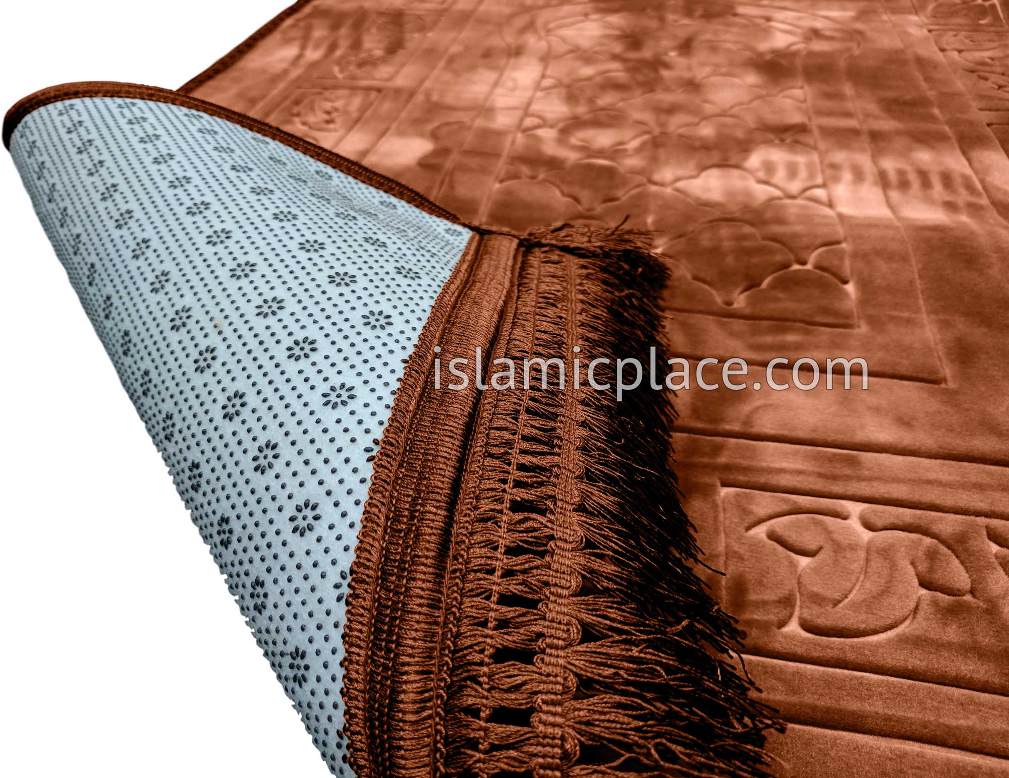 Copper Orange - Orthopedic Padded Foam Cushion Luxurious Prayer Rug