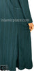 Dark Teal - Farah Urban Abaya with large front pockets and front and back pleats by BintQ - BQ180