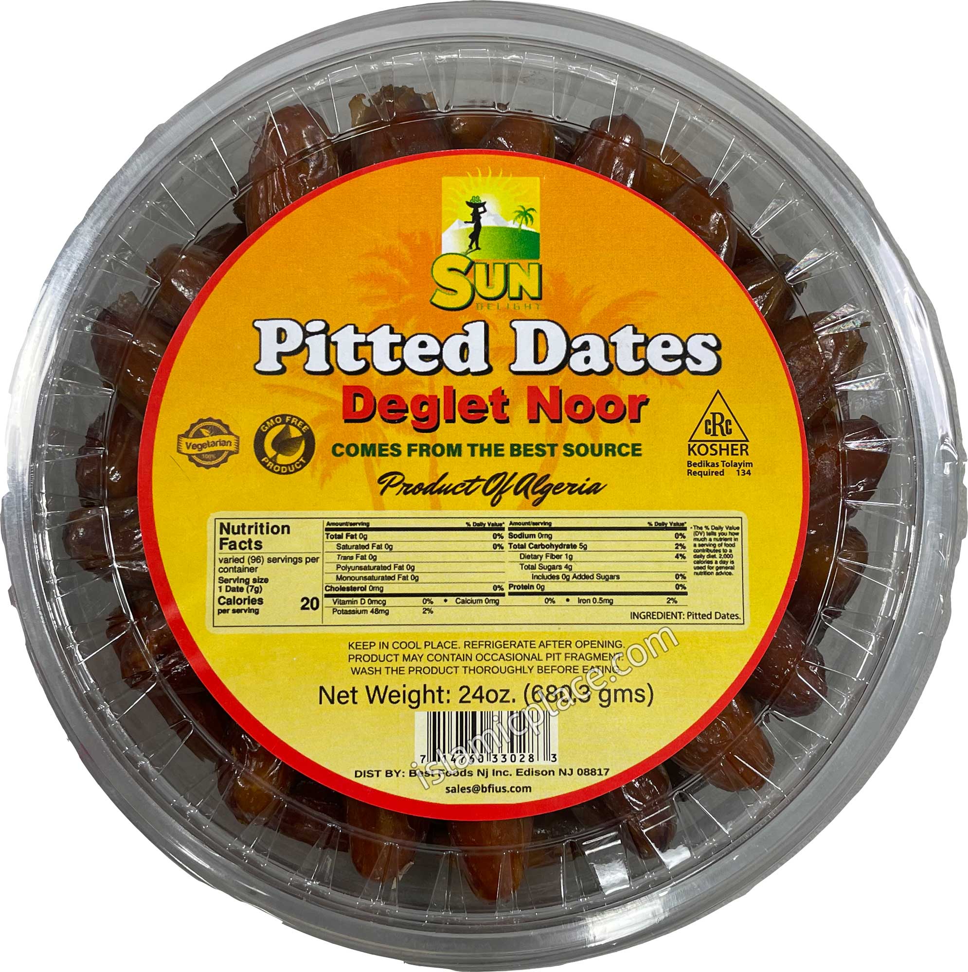 Imported Tunisian Pitted Dates 24 oz