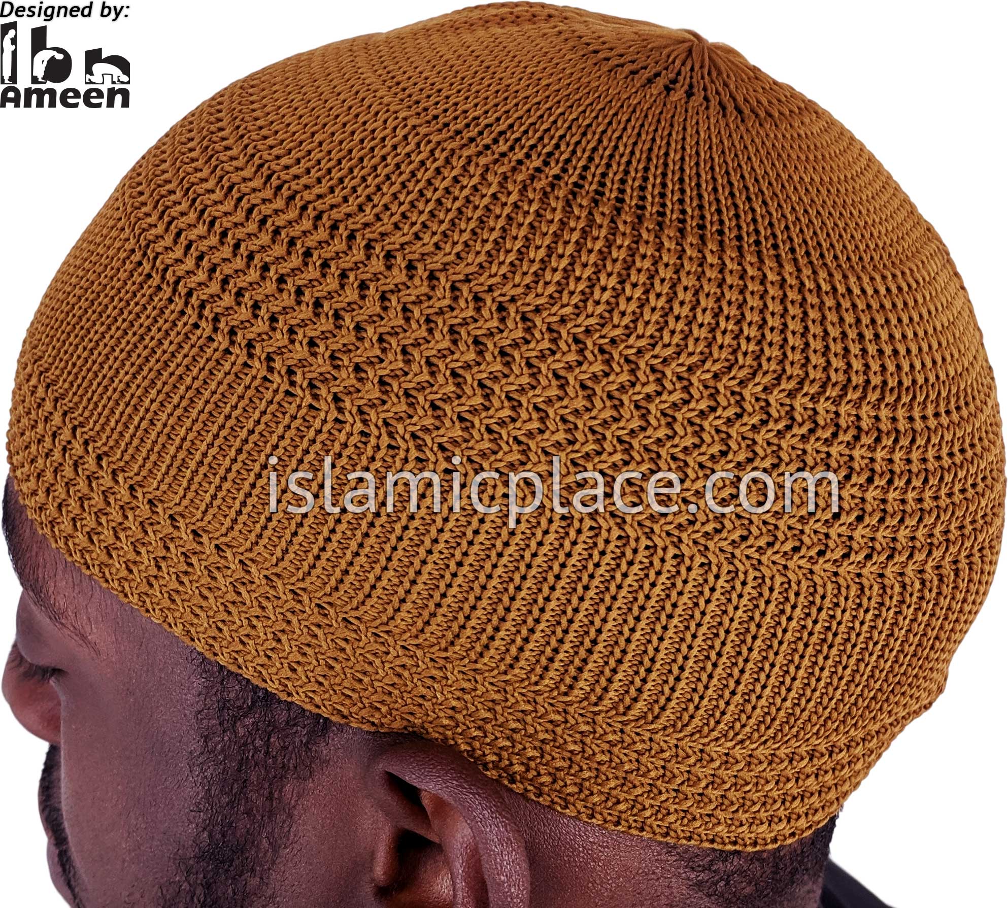 Caramel - Elastic Knitted Plain Simple Kufi