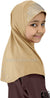 Beige - Luxurious Lycra Hijab Al-Amira with Silver Rhinestones - Girl size (1-piece)