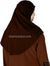 Brown - Luxurious Lycra Hijab Al-Amira - Teen to Adult (Large) 1-piece style