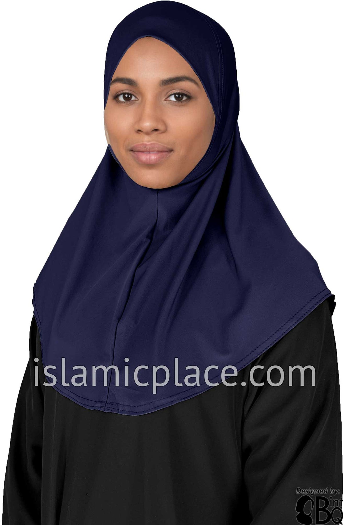 Navy Blue - Luxurious Lycra Hijab Al-Amira - Teen to Adult (Large) 1-piece style