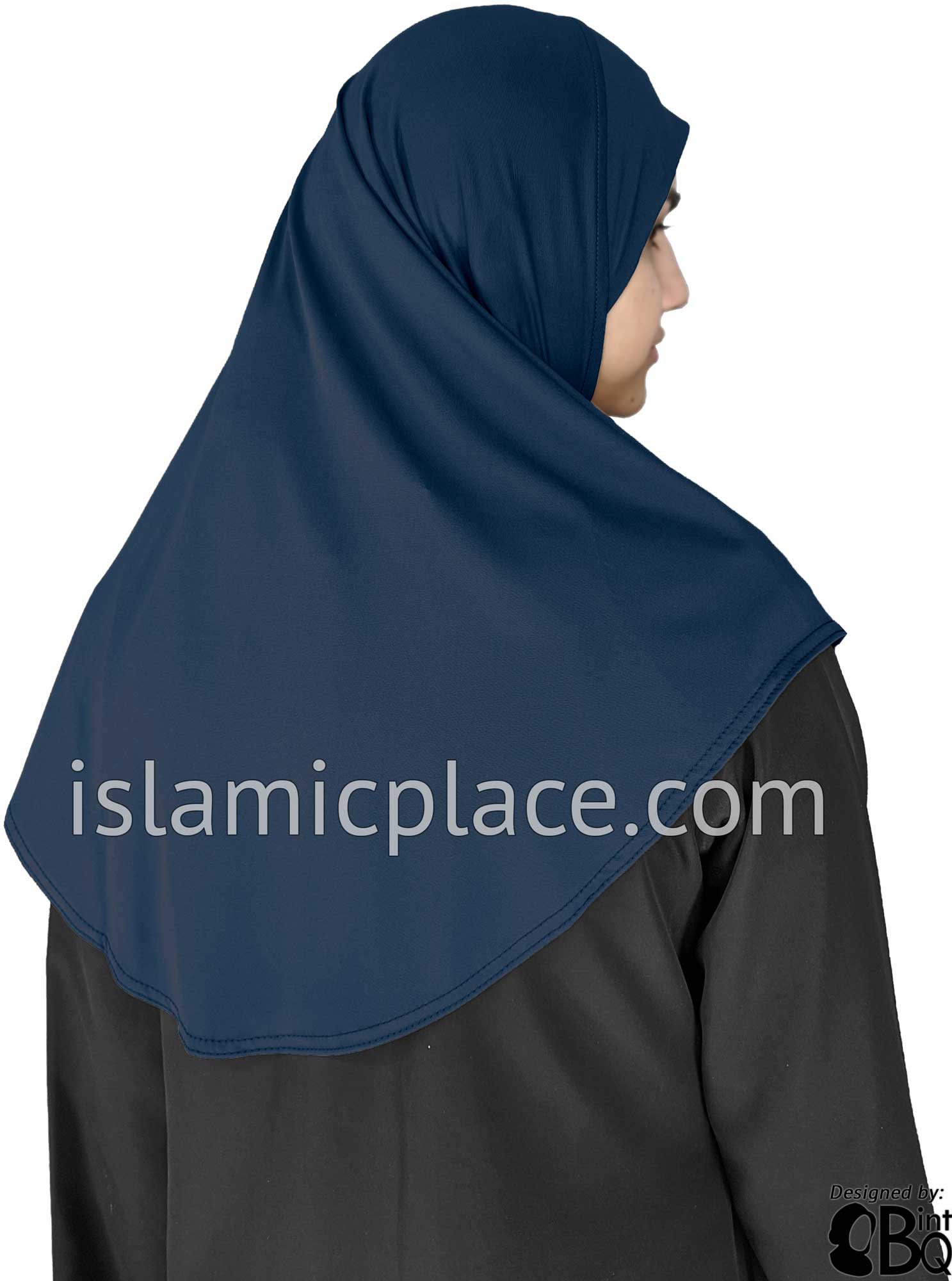 Denim Blue - Luxurious Lycra Hijab Al-Amira - Teen to Adult (Large) 1-piece style