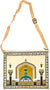 Khaki - Contemporary Masjid Design Prayer Rug with Matching Zipper Carrying Bag