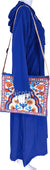 Blue - Vine Mihrab Design Prayer Rug with Matching Zipper Carrying Bag