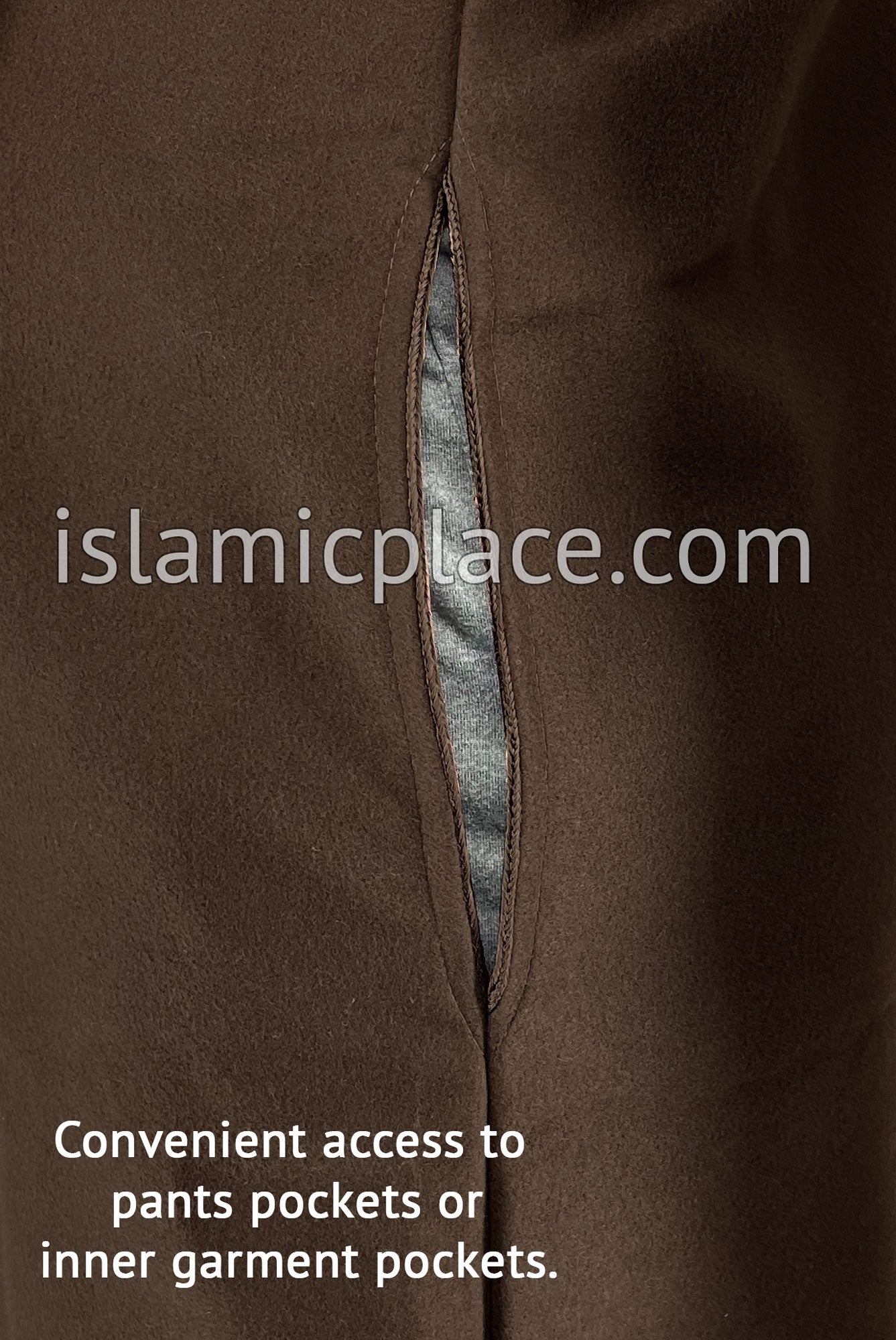 Brown - Wool Moroccan Hooded Thob