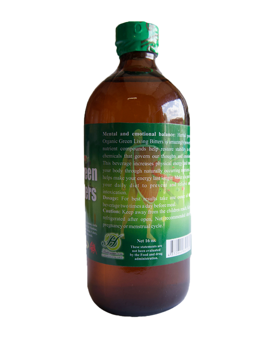 Organic Green Living Bitters 16 oz