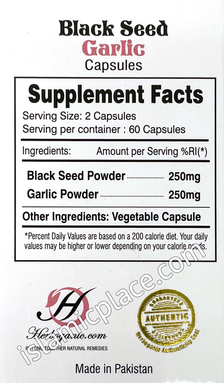 Black Seed - 60 Veggie Capsules