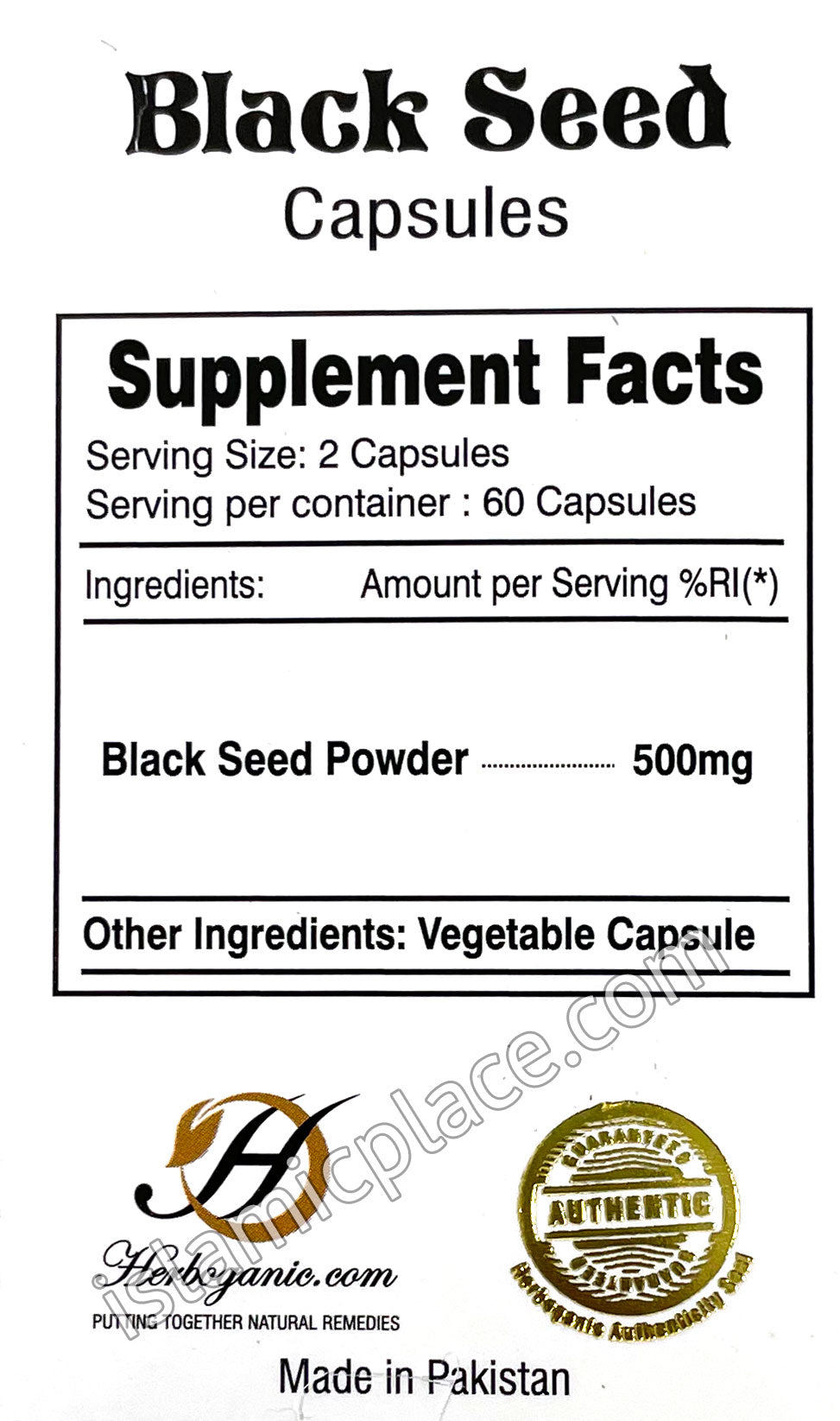 Black Seed - 60 Veggie Capsules