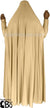 Beige - Plain Overhead Abaya with Cuffs