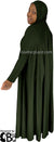 Dark Olive - Plain Overhead Abaya with Cuffs