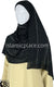 Black with Silver Stones in Design 142 - Georgette Chiffon Shayla Long Rectangle Hijab 30"x70"