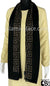 Black with Golden Stones in Design 86 - Georgette Chiffon Shayla Long Rectangle Hijab 30"x70"