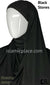 Black with Black Stones in Design 56 - Jersey Shayla Long Rectangle Hijab 30"x70"