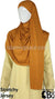 Pumpkin Spice with Golden Stones in Design 136 - Jersey Shayla Long Rectangle Hijab 30"x70"