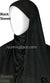 Black with Black Stones in Design 102 - Jersey Shayla Long Rectangle Hijab 30"x70"