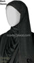 Black with Black Stones in Design 61 - Jersey Shayla Long Rectangle Hijab 30"x70"