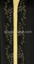 Black with Golden Stones in Design 48 - Jersey Shayla Long Rectangle Hijab 30"x70"