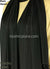 Black with Black Stones in Design 124 Stone Edge on all 4 sides - Jersey Shayla Long Rectangle Hijab 30"x70"