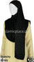 Black with Golden Stones in Design 44 - Jersey Shayla Long Rectangle Hijab 30"x70"