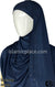 Navy Blue with Navy Stones in Design 31 - Jersey Shayla Long Rectangle Hijab 30"x70"