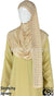 Oatmeal with Golden Stones in Design 122 - Jersey Shayla Long Rectangle Hijab 30"x70"