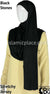 Black with Black Stones in Design 5 - Jersey Shayla Long Rectangle Hijab 30"x70"