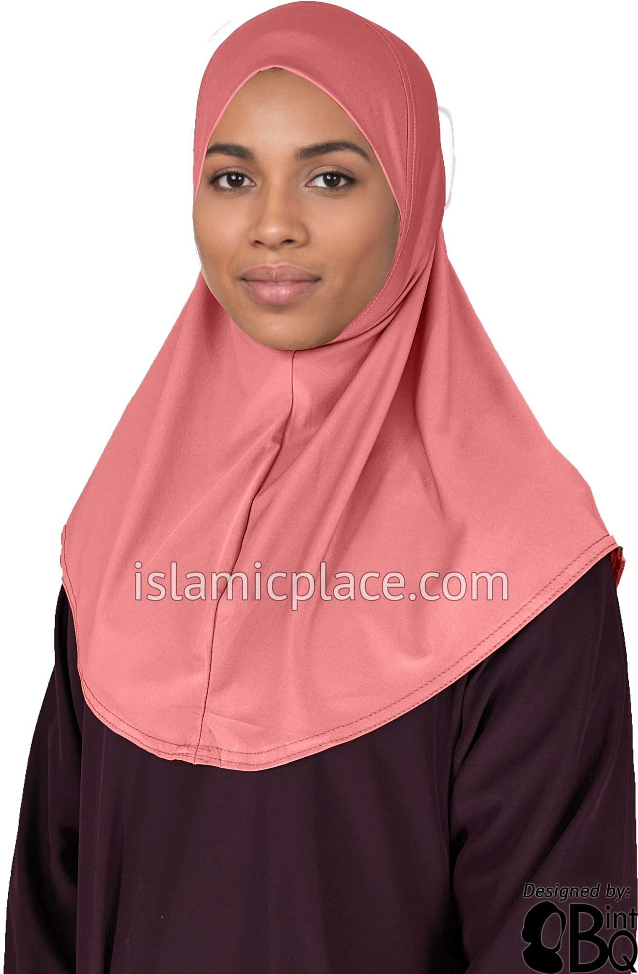 Blushing Pink - Luxurious Lycra Hijab Al-Amira - Teen to Adult (Large) 1-piece style