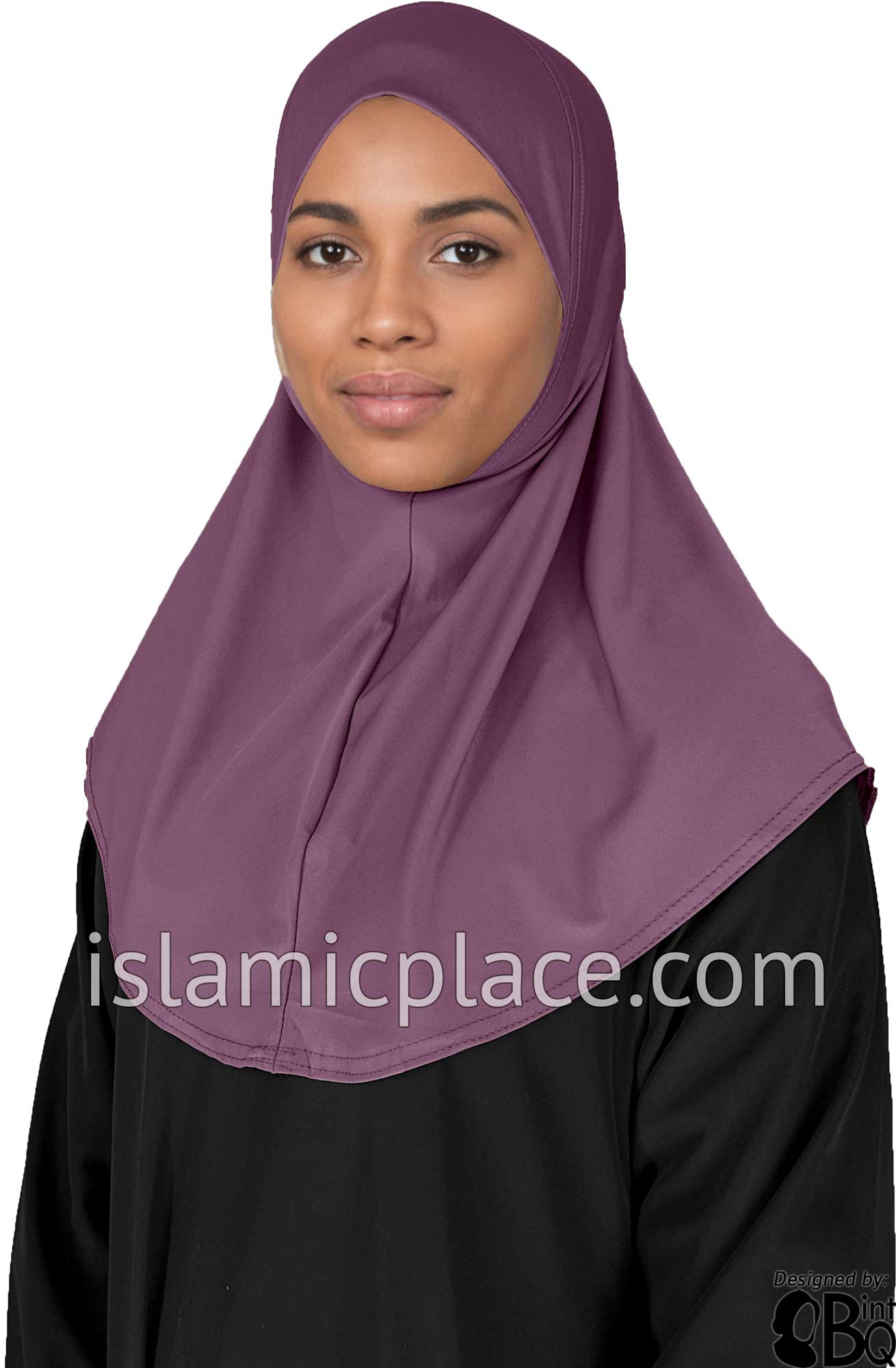 Light Plum - Luxurious Lycra Hijab Al-Amira - Teen to Adult (Large) 1-piece style