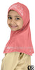 Blushing Pink - Luxurious Lycra Hijab Al-Amira with Silver Rhinestones - Girl size (1-piece)