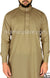 Dark Khaki - Men Saudi Ad-Daffah LT Thob by Ibn Ameen - IA3