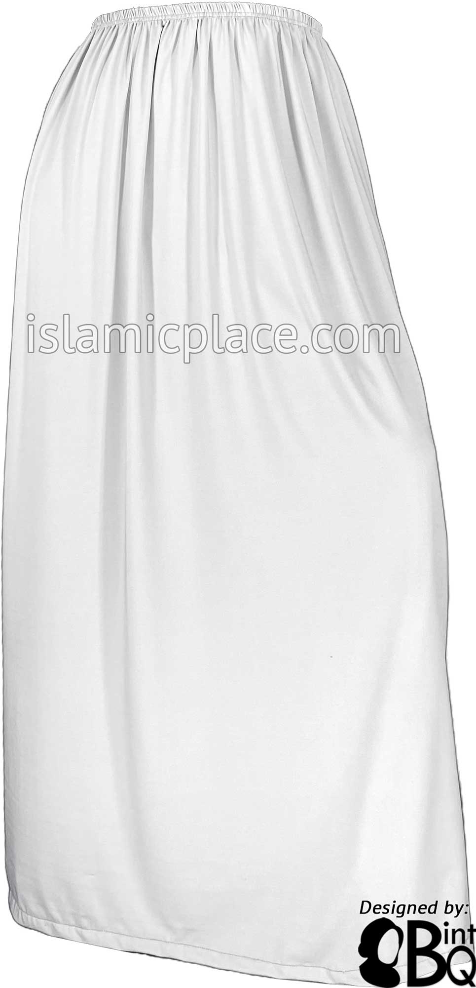 White - Plain Skirt in Soft ITY Jersey Fabric