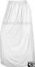 White - Plain Skirt in Soft ITY Jersey Fabric