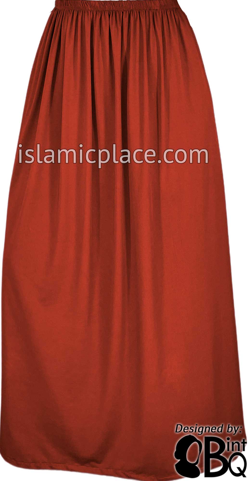 Rust - Plain Skirt in Soft ITY Jersey Fabric