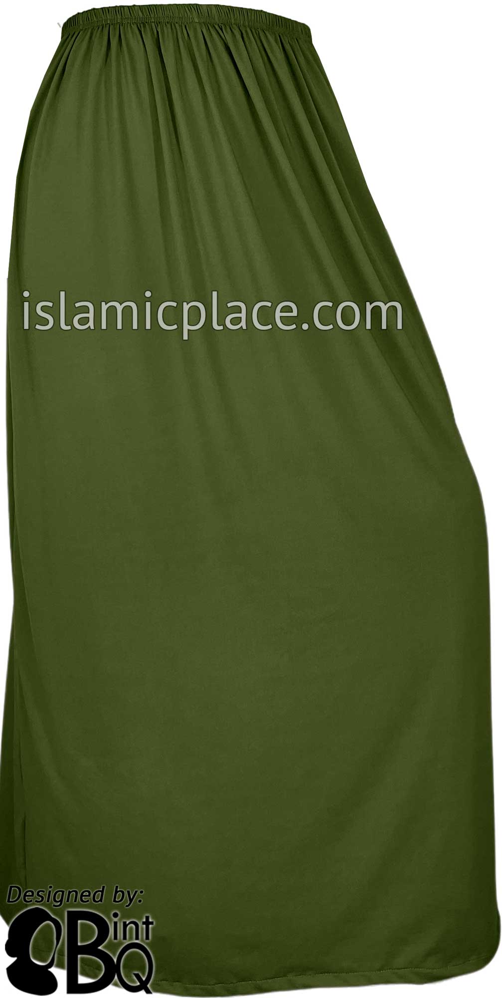 Fresh Olive - Plain Skirt in Soft ITY Jersey Fabric