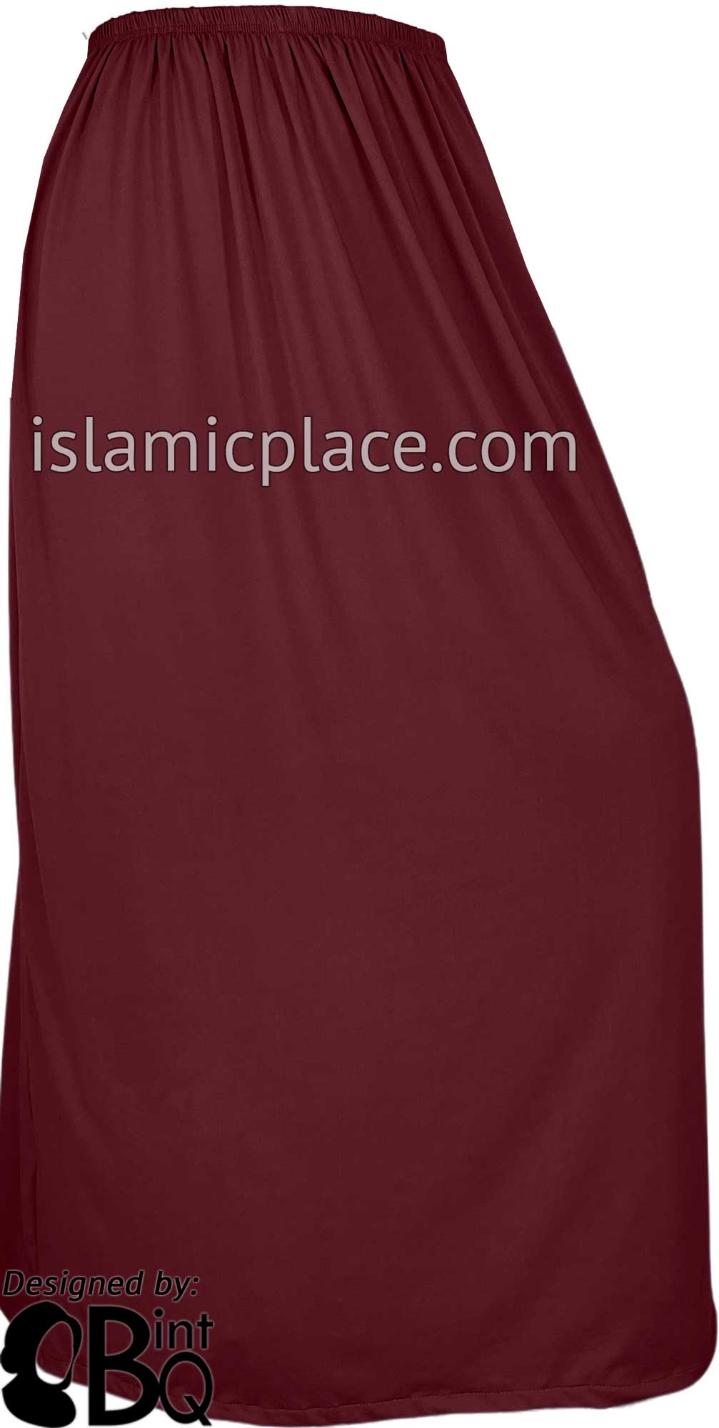 Burgundy - Plain Skirt in Soft ITY Jersey Fabric