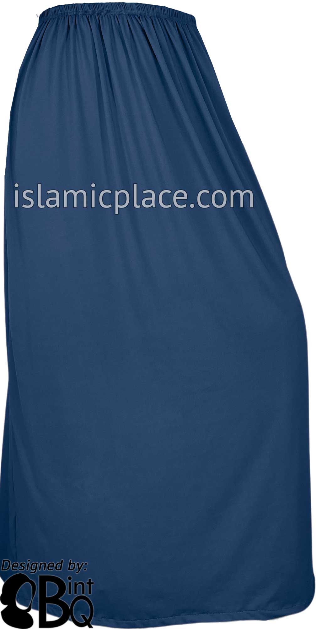 Denim Blue - Plain Skirt in Soft ITY Jersey Fabric